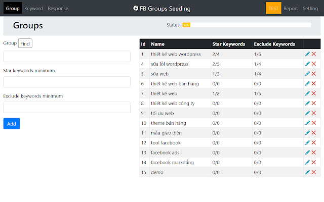 Auto Comment & Seeding Groups FB