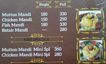 Mataam AL Jazirah Mandi menu 