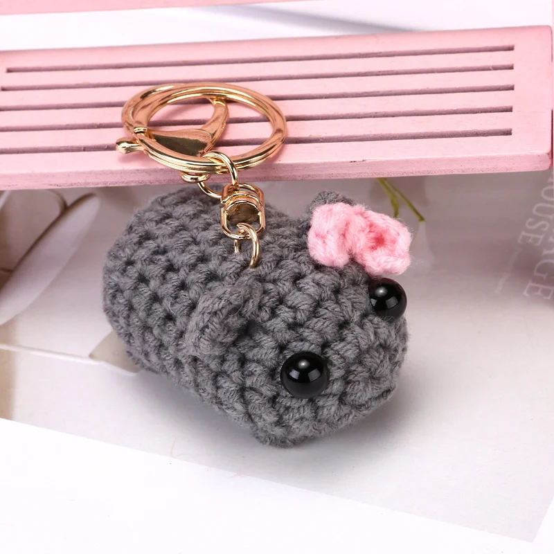 Title 8, Handgeweven Bee Sad Hamster sleutelhanger, een ...