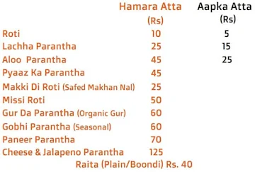 Roti Garage menu 