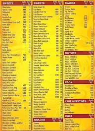 Bika Sweets menu 1