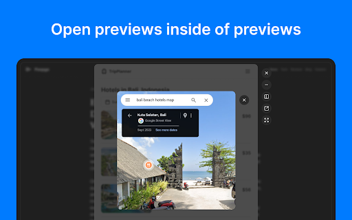 Peep - Preview Links and Multitasking Preview 3