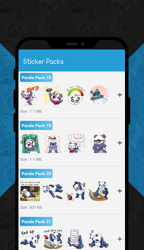 Cute Panda Stickers for WhatsApp (WAStickerApps)のおすすめ画像1