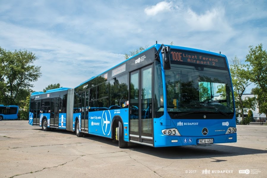 jak dojechać z lotniska do centrum Budapesztu, autobus, 100E, Budapeszt, lotnisko