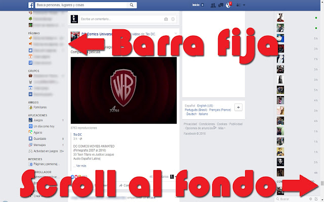 Stick Face Lateral bar screenshot