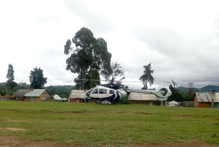 Chopper that DP Ruto used to get to West Pokot