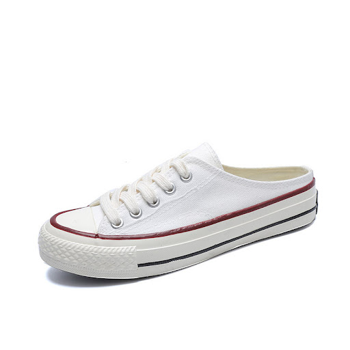 Title 8, Retro Half-trail Canvas Shoes, Schoolgirl Trend...