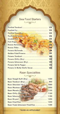 Mina Mughal Darbar menu 5