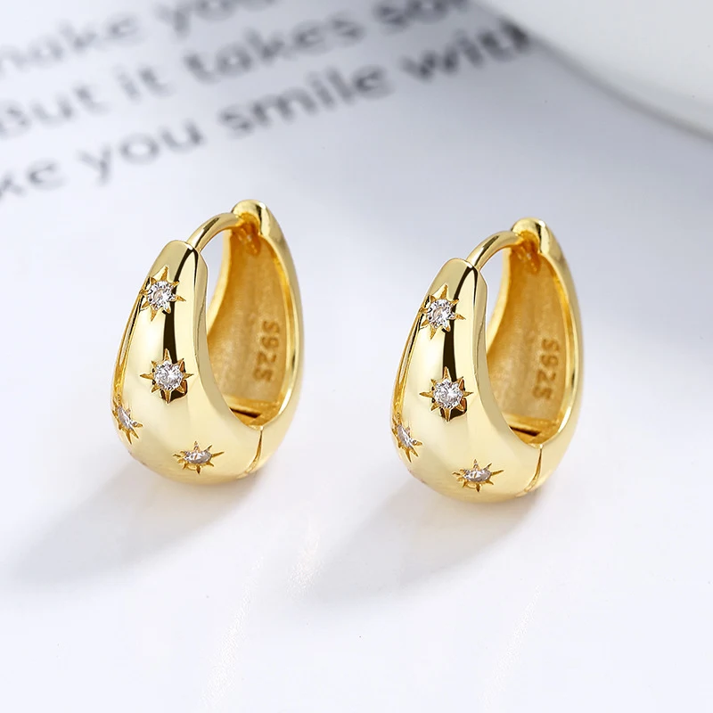 Pendientes Asterismo Plata 925 Mujer Retro Francesas Gota de Agua Elegancia. Diseño único, regalo perfecto para ella.