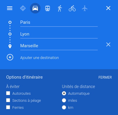 Comment obtenir et afficher un itinéraire dans Google Maps