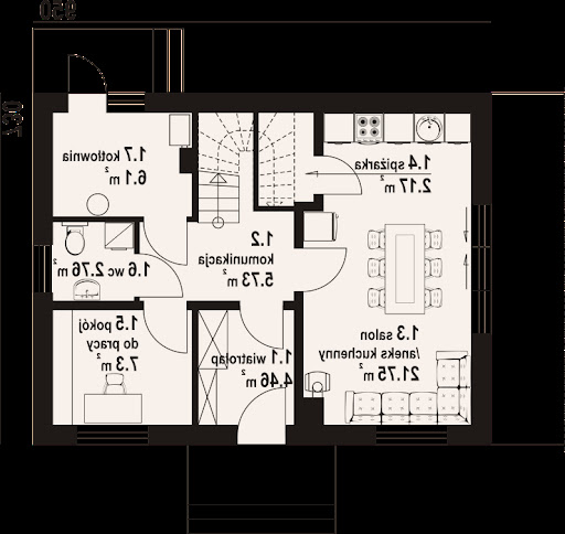 Cedry aa 70 - Rzut parteru