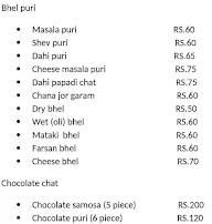 Rainbow 9 Flavour Pani Puri & Chat Centre menu 1