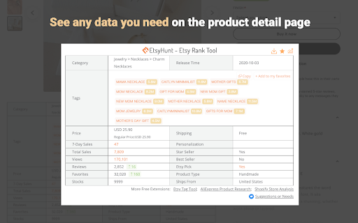 EtsyHunt - Etsy™ Rank Tool