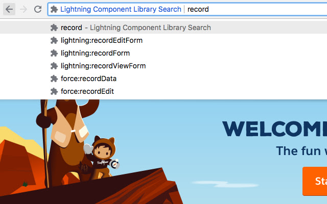 Lightning Component Library Search chrome extension