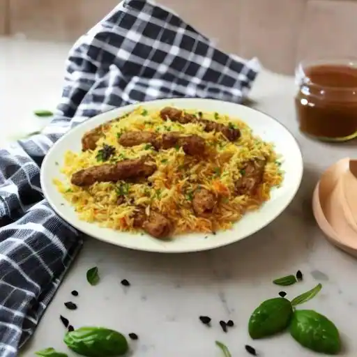 Kolkata Chicken Seekh Kabab Biryani