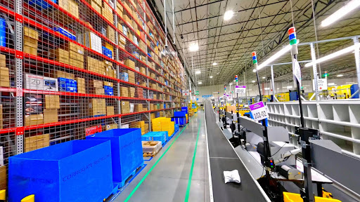 Inside Amazon’s US-based warehouse and fulfilment centre.