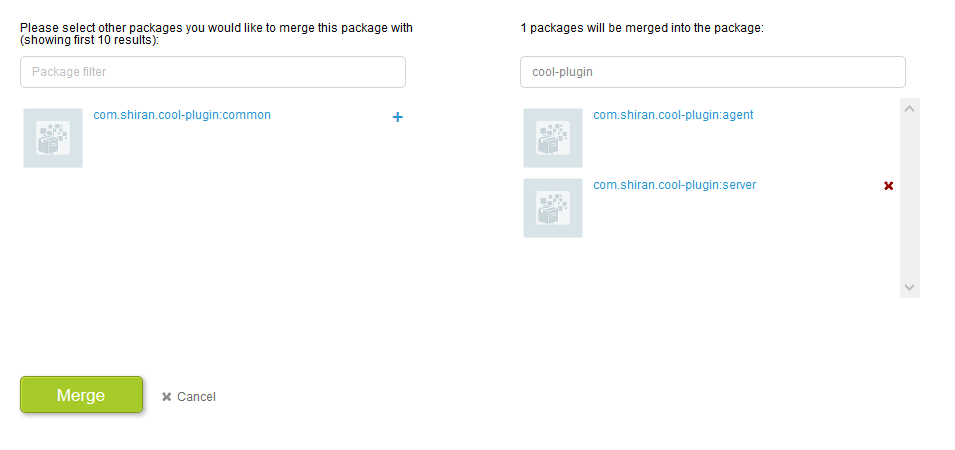 How to Merge Packages?