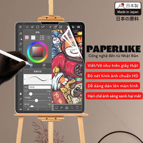 [Bản Nâng Cấp] Miếng Dán Paperlike Dành Cho Tablet Táo Mang Lại Cảm Giác Viết Và Vẽ Như Trên Giấy, Chất Liệu Từ Nhật Bản