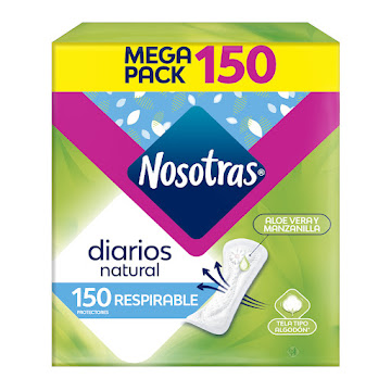 Protectores Diarios Nosotras Natural Respirable Caja x 150 und  