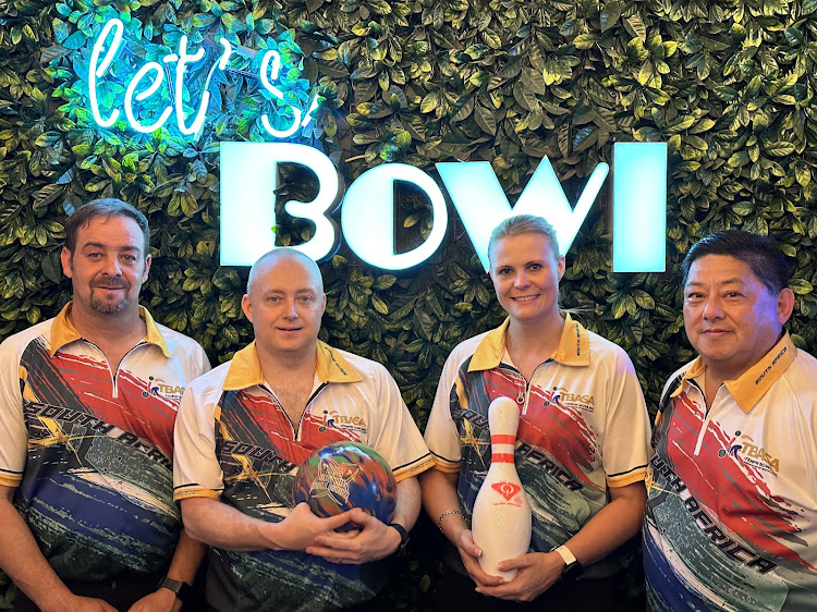 Tenpin Bowling Association SA's high performance squad EP players, from left, Shaun Heidemann, Garreth Hechter (EPTBA president), Roxanne Hechter and Wayne Jones are looking forward to the Nitro Park Challenge.