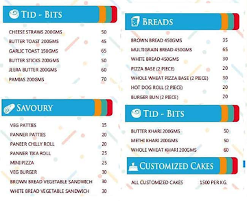 O-Cakes menu 