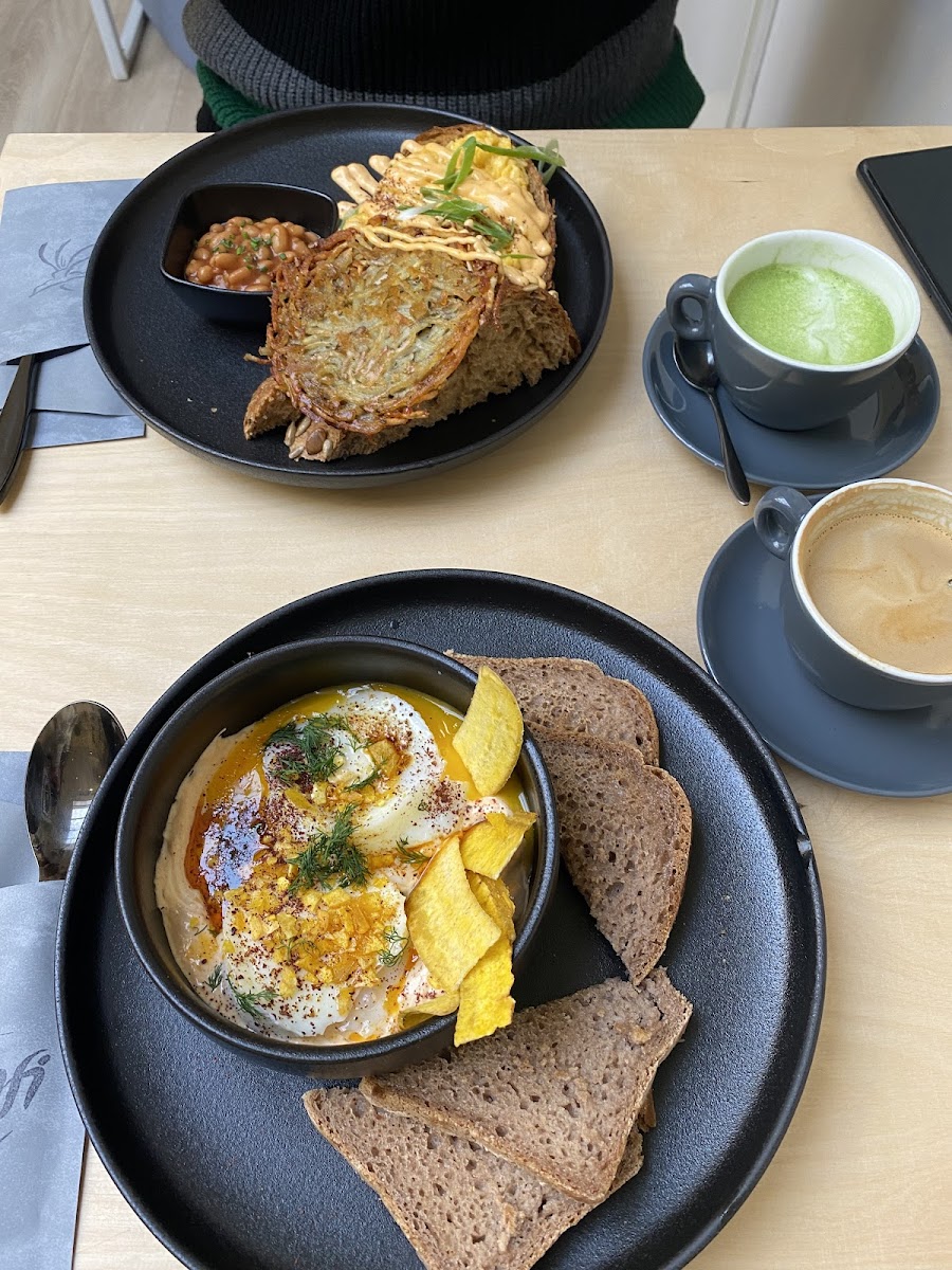 Turkish eggs with gluten free bread