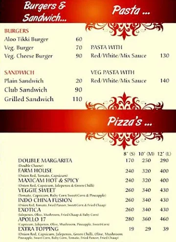 Singla's Sweets, Bakery & Restaurant menu 