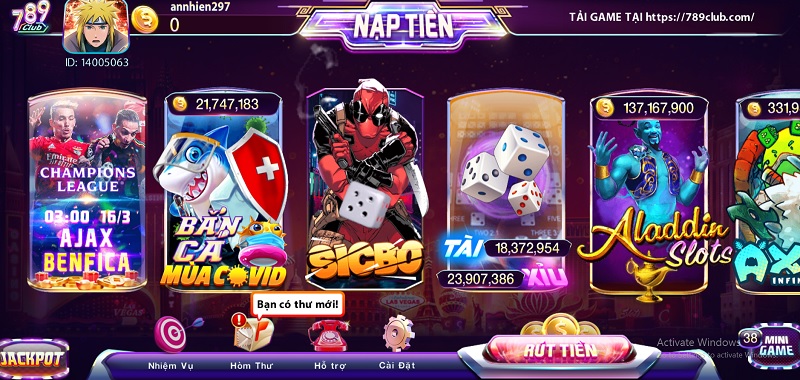 Cổng game bài đổi thưởng 789 club