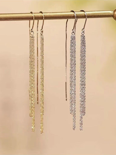 Title 4, Starry Long Fringe Earrings Womens Anti-lost S...