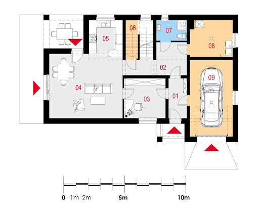 Quadratus I G1 - Rzut parteru