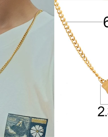 Punk Hip Hop Necklace Vintage Stain - 0