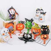 Bóng Hình Trang Trí Lễ Hội Halloween, Bóng Hình Quả Bí Ngô, Con Ma, Phù Thuỷ Nhiều Mẫu