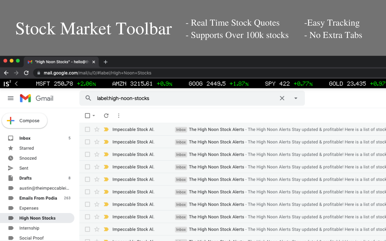 Stock Market Toolbar - Real Time Tracker Preview image 1