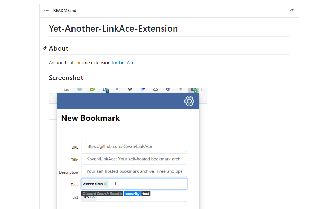 Yet Another LinkAce Extension Preview image 1