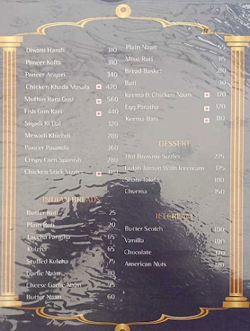 Roop's Of Mewar Restaurant menu 