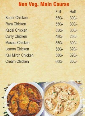 Mohit Chicken Corner menu 