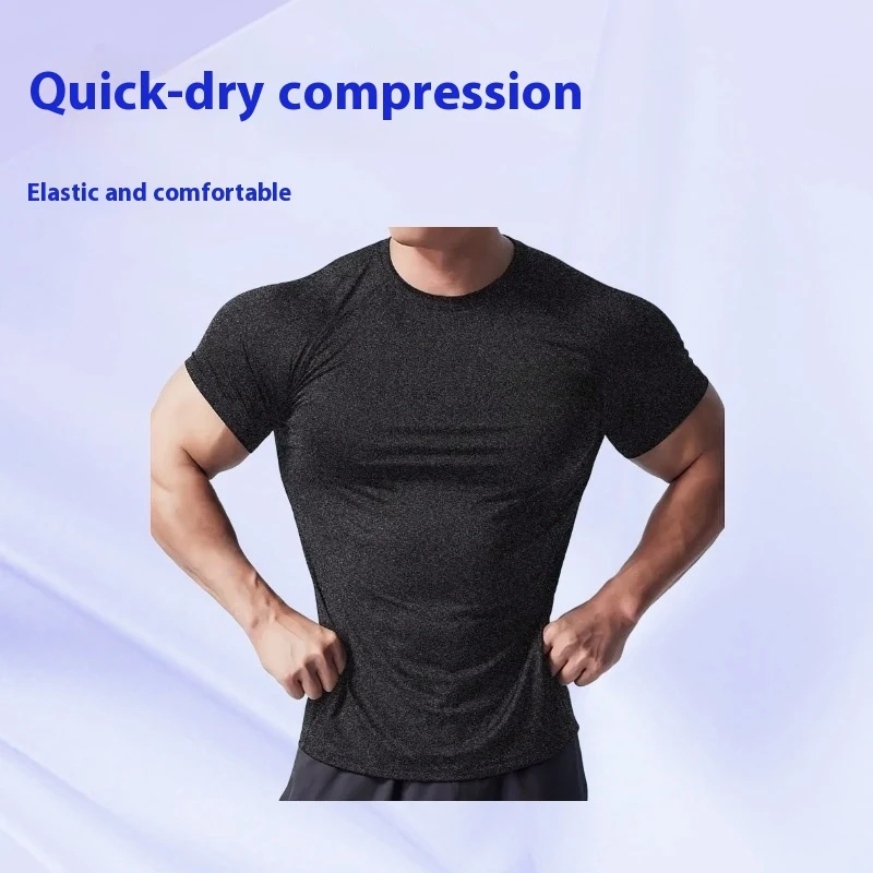 Tight stretch casual quick-drying running round neck short sleeve shirt. Designed for comfort and performance. Enjoy fre
