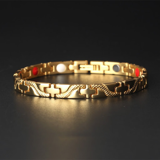Title 6, Longrui Cross Dragon Pattern Bracelet. A stylis...