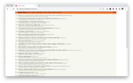 HackerNews New Tab