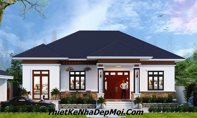 Nhà vườn đẹp 1 tầng 4 phòng ngủ