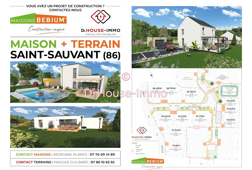  Vente Terrain agricole - 364m² à Saint-Sauvant (86600) 