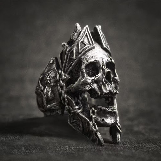 Title 2, Stainless Steel Vintage Gothic Ring for Men