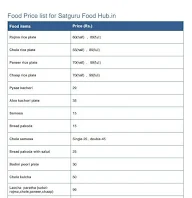 Satguru Food Hub.in menu 1