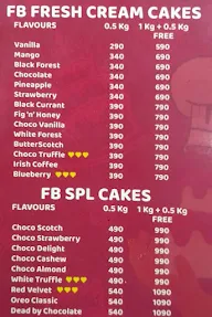 FB Cake House menu 1