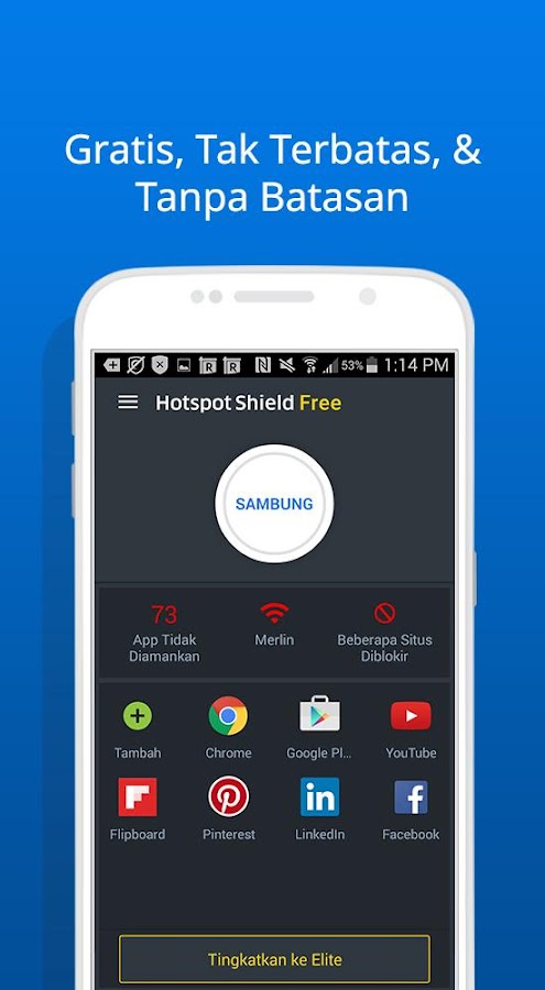   Free VPN Proxy Hotspot Shield- tangkapan layar 