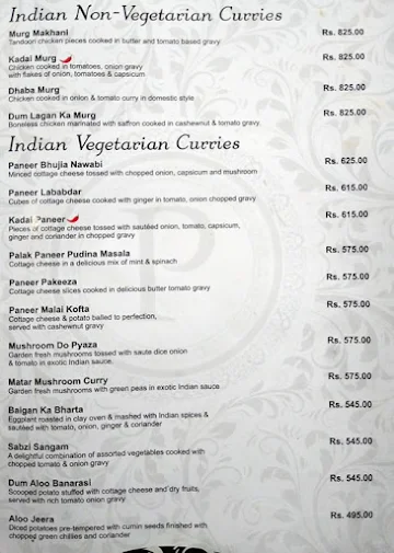 Parikrama - The Revolving Restaurant menu 
