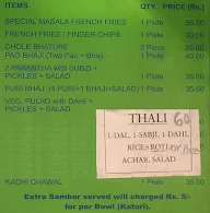 Saras Fast Food Feast menu 3