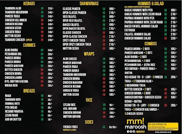 Maroosh menu 