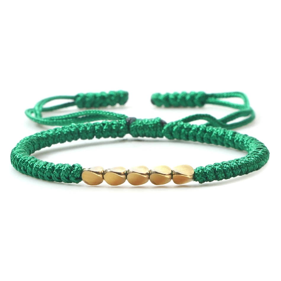 Bracelet de perles en cuivre tissé à la main, de forme irrégulière, pour un style unique et artistique au quotidien, fait à la main.
