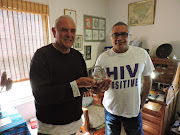 Zackie Achmat (right) with friend of many decades Jack Lewis after Achmat received the 2018 International Aids Society President’s Award during a webinar on Thursday.